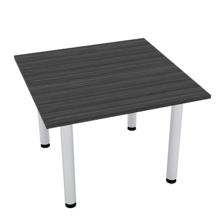 Skutchi Designs 42 in W, 42 in L, 29 in H, Engineered Wood Top, Grey HAR-SQ-42-POST-ASIANNIGHT